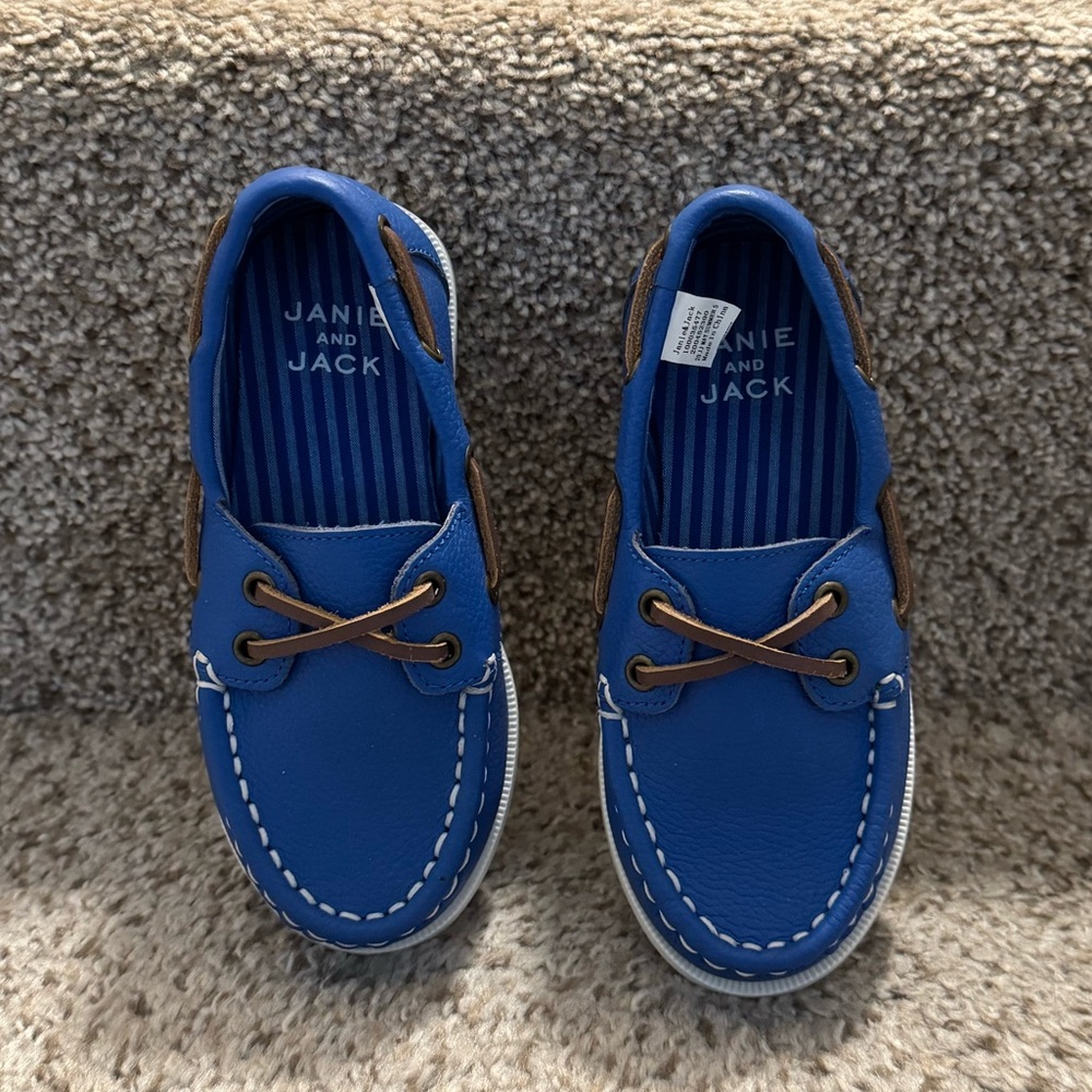 Janie and Jack Blue Kids Boat Shoes